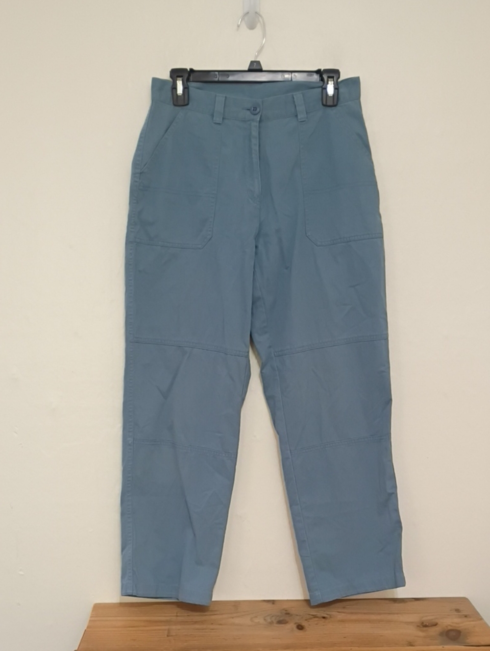 LL Bean Vintage Blue High Waist Straight Leg Hiking Pants Size 8p
